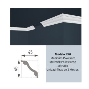 XPS Moldura E40 SCS x 2MT