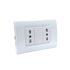 Enchufe Embutido DOBLE 16 AMP Blanco KALOP