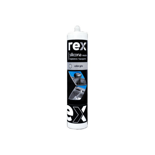 Silicona Neutra Gris Hojalatera 300ML REX