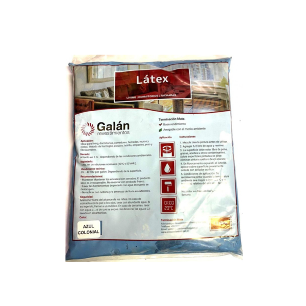 LATEX GALAN BOLSA AZUL COLONIAL 2,8 KG