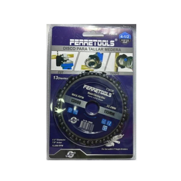 DISCO PARA TALLAR MADERA ESMERIL FERRETOOLS F3216