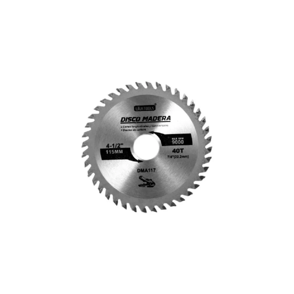 DISCO MADERA 4.1/2" 40T UYUSTOOLS